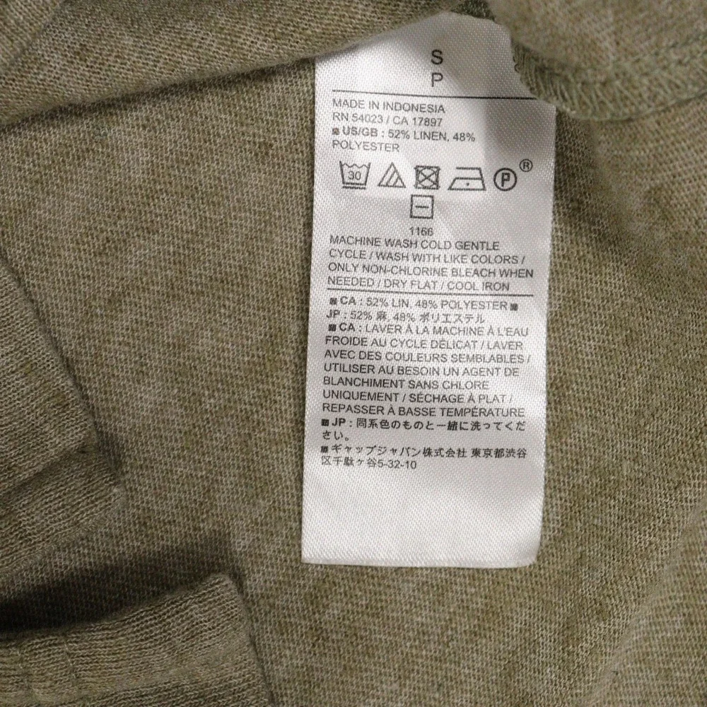 Banana Republic Polo Shirt Short Sleeve Linen Blend Green Breathable Men S